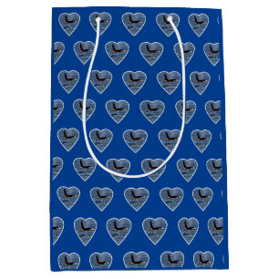 John Coe Orca Whale Personalized Navy Medium Gift Bag