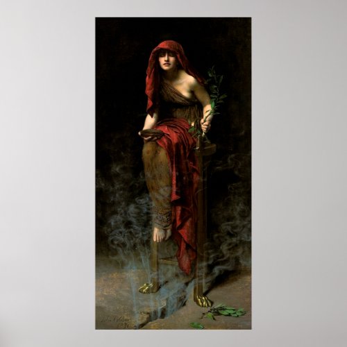 John Collier Priestess of Delphi Poster