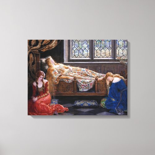 John Collier The Sleeping Beauty Canvas Print