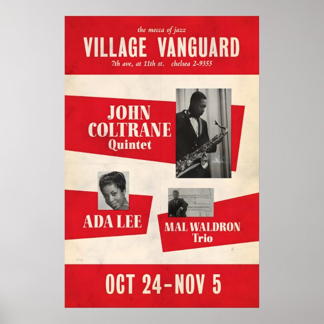 John Coltrane - Eric Dolphy jazz poster - Live at (Front)