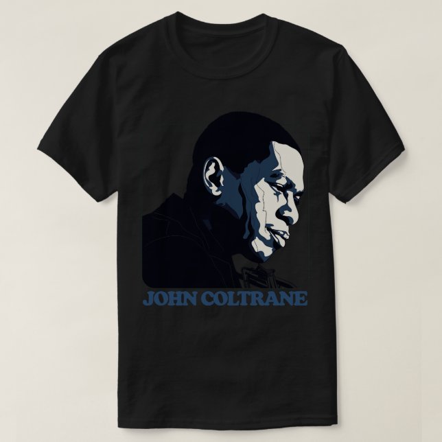 John Coltrane Retro Jazz Music Fan Design T-Shirt (Design Front)