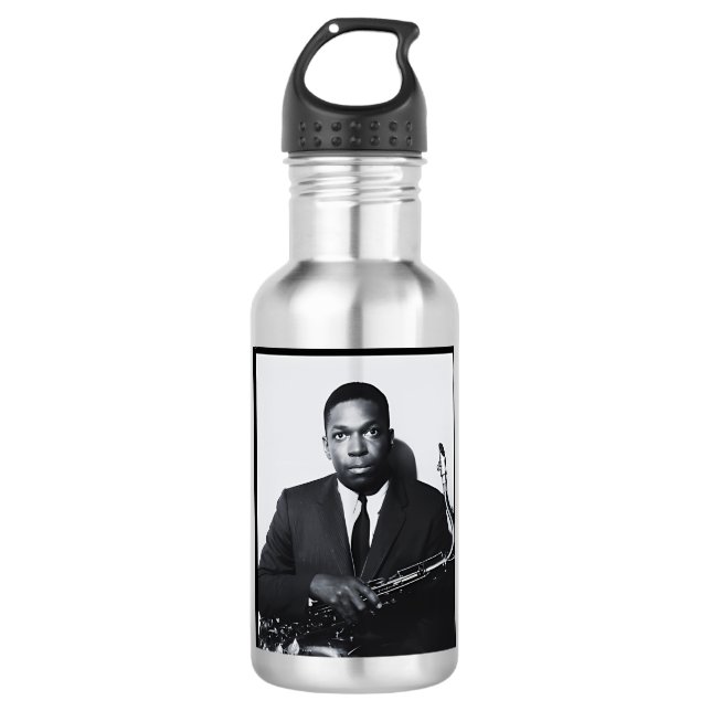 John Coltrane Stainless Steel Water Bottle (Front)