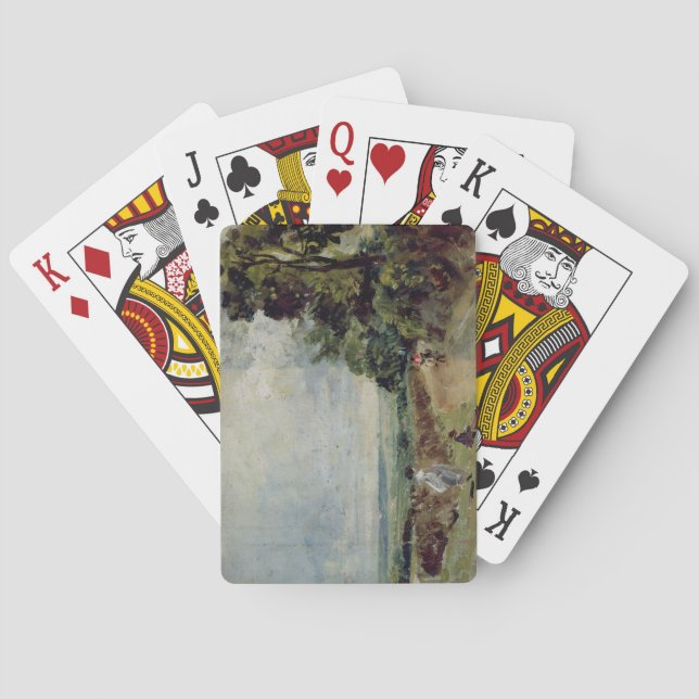 John Constable | A Country road with trees and fig Poker Cards (Back)