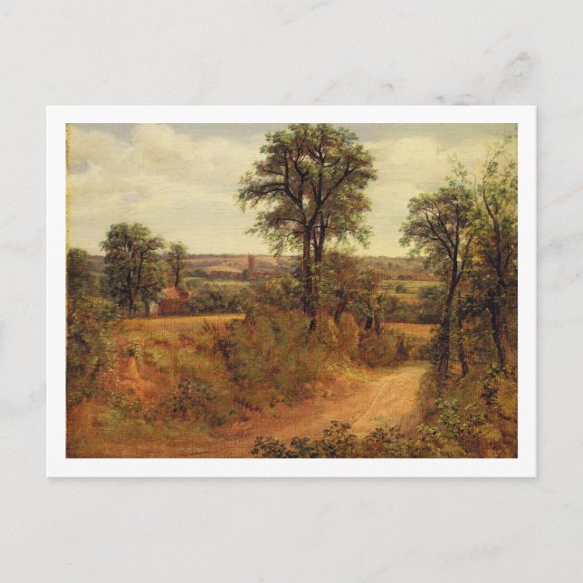 John Constable | A Lane near Dedham, c.1802 (oil o Postcard (Front)