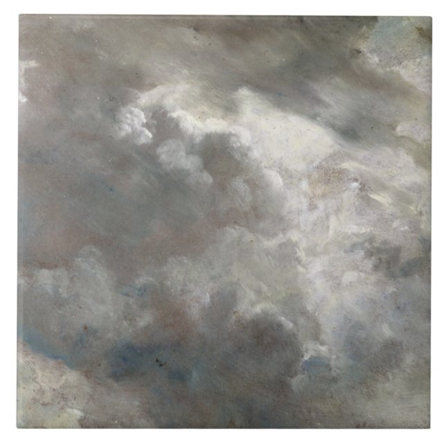 John Constable | Cloud Study, 1821 (oil on paper l Ceramic Tile (Front)