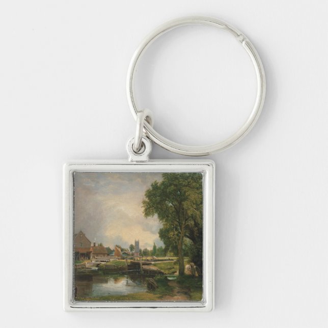 John Constable | Dedham Lock and Mill, 1820 Keychain (Front)