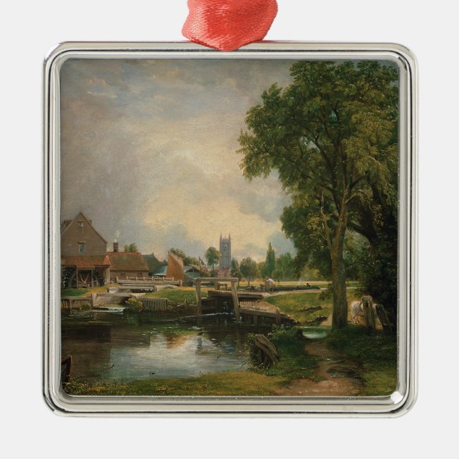 John Constable | Dedham Lock and Mill, 1820 Metal Ornament (Front)
