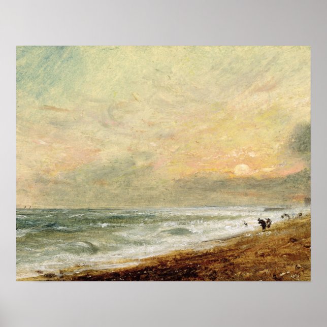 John Constable | Hove Beach, c.1824 (oil on paper  Poster (Front)