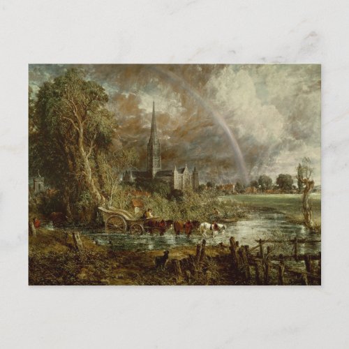 John Constable  Salisbury Cathedral From the Mead Postcard