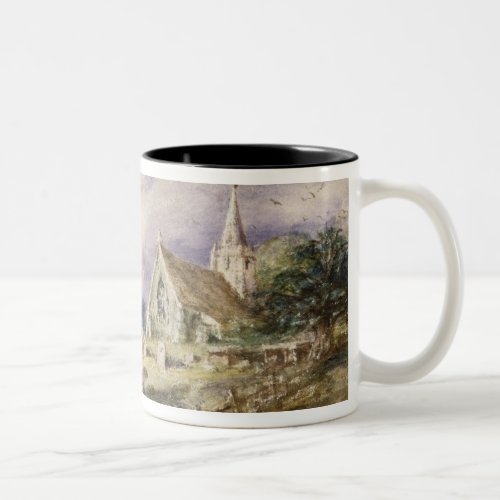 John Constable  Stoke Poges Church 1833 wc on  Two_Tone Coffee Mug