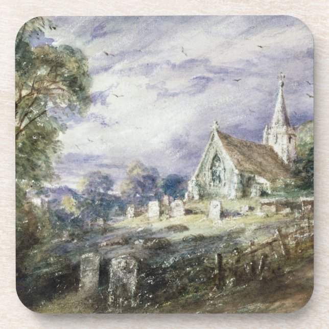 John Constable | Stoke Poges Church Drink Coaster (Front)
