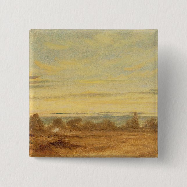 John Constable | Summer - Evening Landscape (oil o Button (Front)