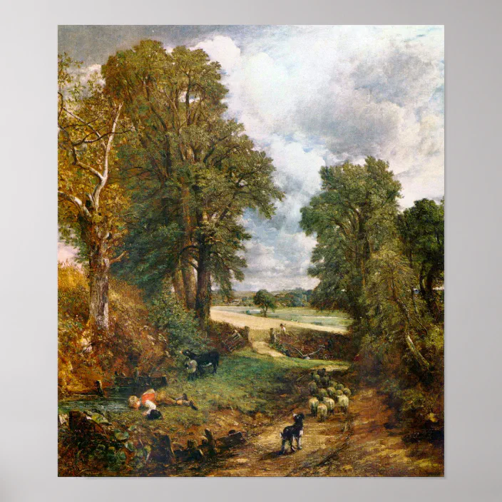 The Cornfield - Art Print Painting Poster 1826 John Constable 