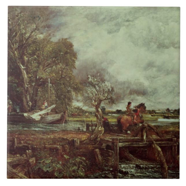 John Constable | The Leaping Horse, c.1825 (oil on Tile (Front)