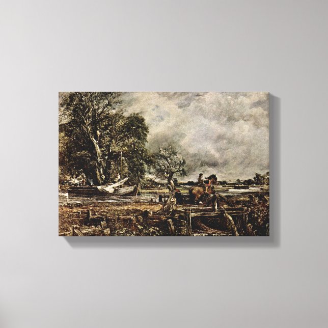 John Constable - The Leaping Horse Canvas Print (Front)