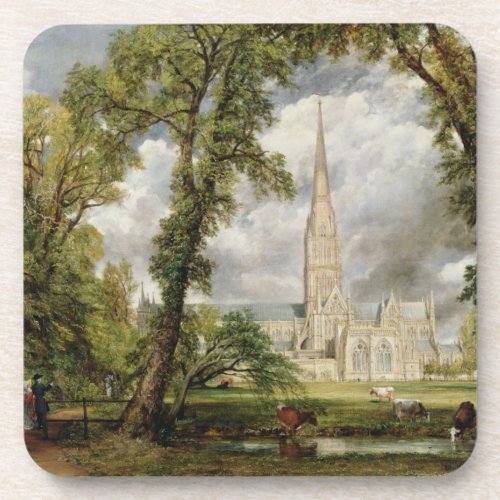 John Constable  View of Salisbury Cathedral from  Beverage Coaster