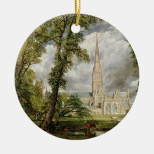 John Constable   View of Salisbury Cathedral from  Ceramic Ornament