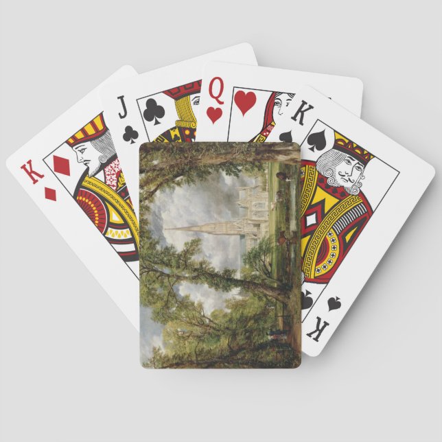 John Constable | View of Salisbury Cathedral from  Poker Cards (Back)