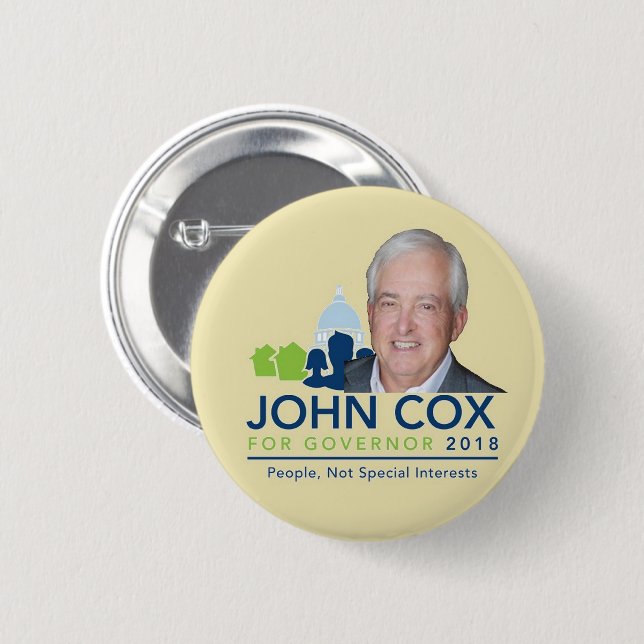 John COX Governor 2018 Button (Front & Back)