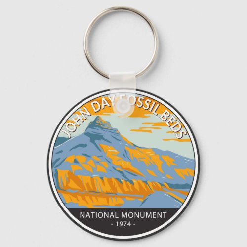 John Day Fossil Beds National Monument Oregon Keychain