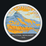 John Day Fossil Beds National Monument Oregon Magnet<br><div class="desc">John Day Fossil Beds vector artwork design. The park preserves a world class record of plant and animal evolution,  changing climate,  and past ecosystems.</div>