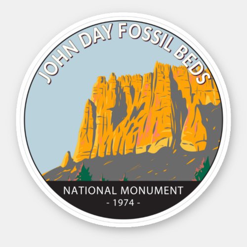 John Day Fossil Beds National Monument Oregon Sticker