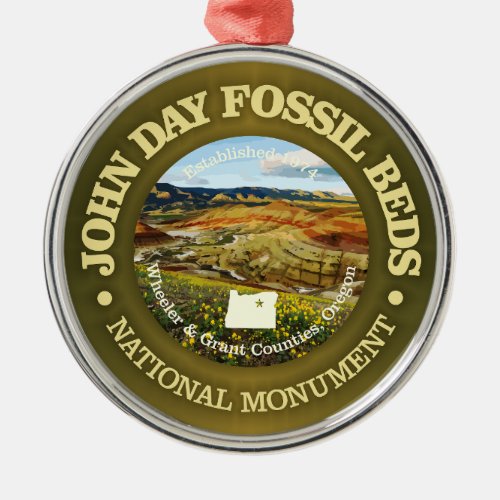 John Day Fossil Beds NM Metal Ornament