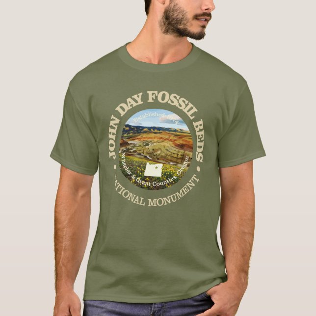 John Day Fossil Beds (NM) T-Shirt (Front)