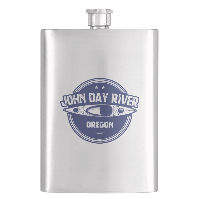 John Day River Oregon Kayaking Flask (Front)