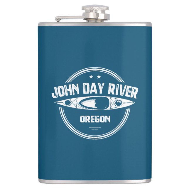 John Day River Oregon Kayaking Flask (Front)