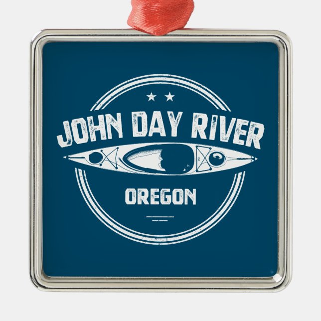 John Day River Oregon Kayaking Metal Ornament (Front)