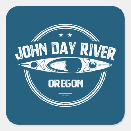 John Day River Oregon Kayaking Square Sticker