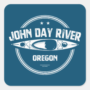 John Day River Oregon Kayaking Square Sticker