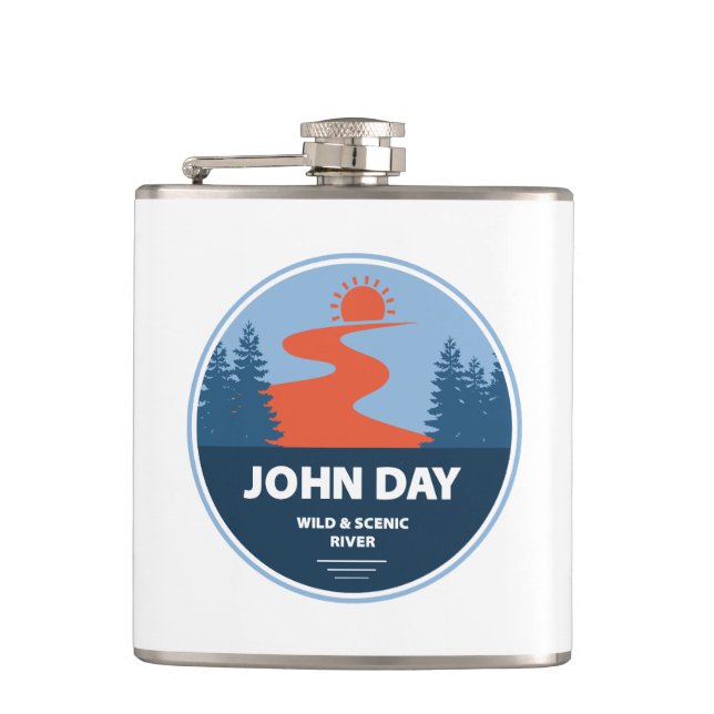 John Day Wild and Scenic River Oregon Flask (Front)