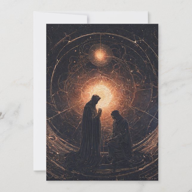 John Dee Occult Crystal Sphere Thank You Card (Front)