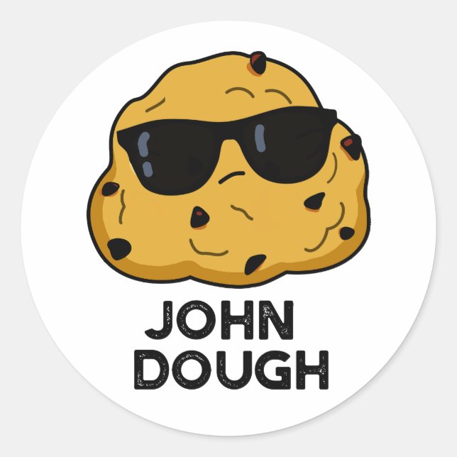 John Dough Funny Baking Pun  Classic Round Sticker (Front)