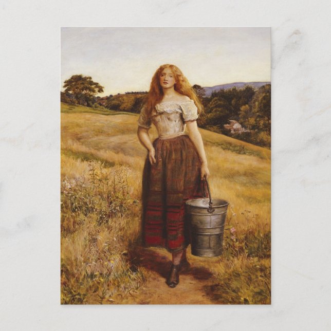 John Everett Millais - Farmer's Daughter Postcard (Front)