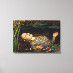 John Everett Millais - Ophelia Canvas Print