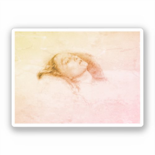 John Everett Millais _ Ophelia Study draught Sticker