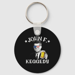 John F. Keggedy Drunk President Kennedy Jfk 4th Of Keychain