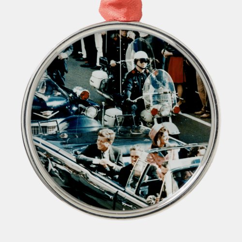 John F Kennedy and Jackie in the Motorcade Dallas Metal Ornament