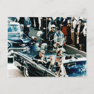 John F Kennedy and Jackie in the Motorcade Dallas Postcard