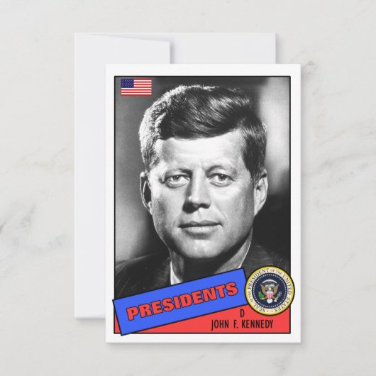 John F. Kennedy Baseball Card (Front)