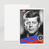 John F. Kennedy Baseball Card (Front/Back)