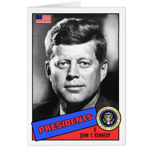 John F. Kennedy Baseball Card (Front)