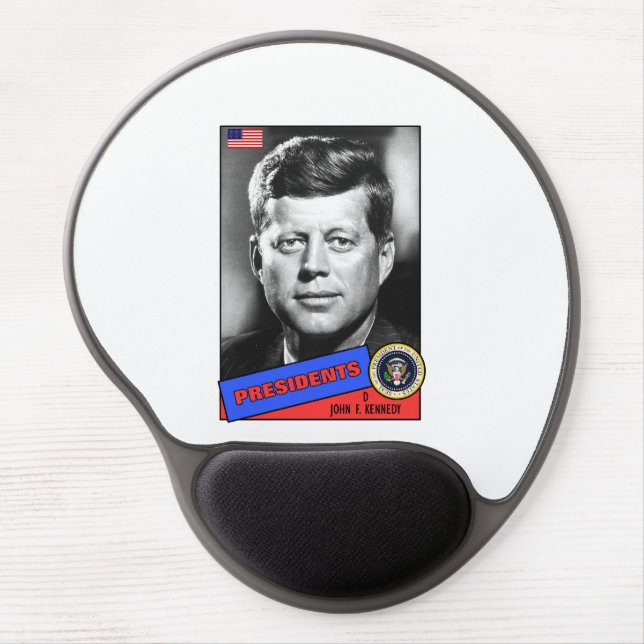 John F. Kennedy Baseball Card Gel Mouse Pad (Front)