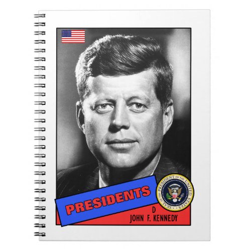 John F Kennedy Baseball Card Notebook