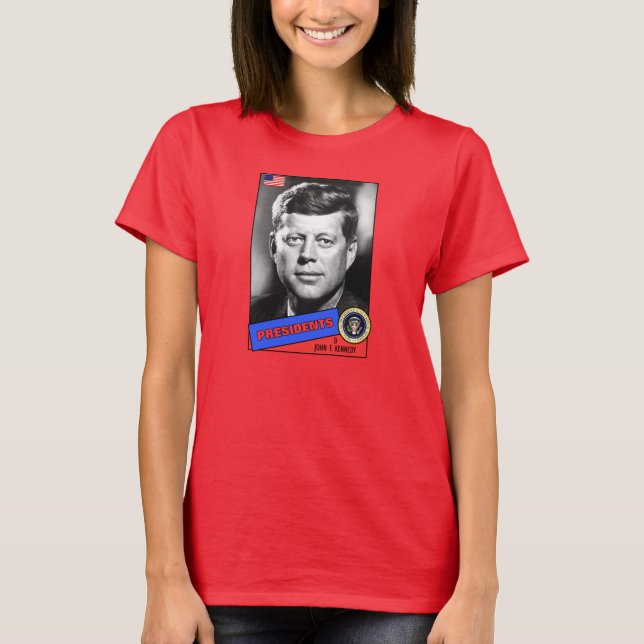 John F. Kennedy Baseball Card T-Shirt (Front)