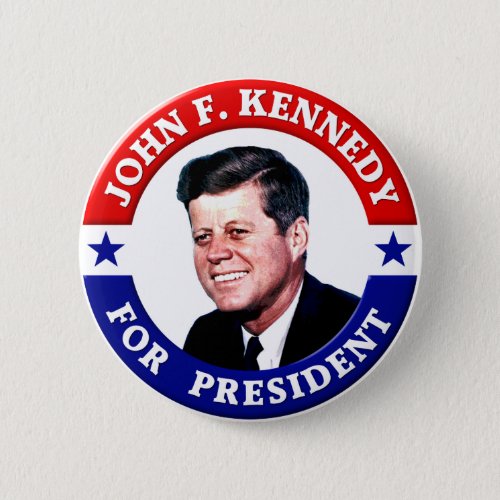 John F Kennedy For President Button