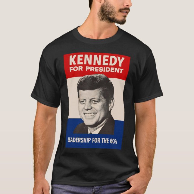 John F. Kennedy For President JFK Campaign T-Shirt (Front)
